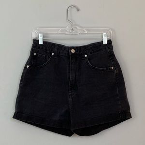 Divided Black Jean Shorts Size 6